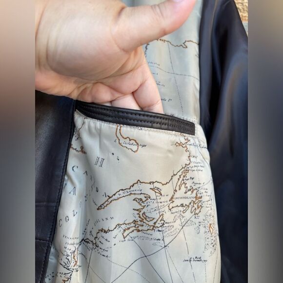 RoundTree & Yorke Lamb Skin Leather pilot jacket large - Picture 12 of 17